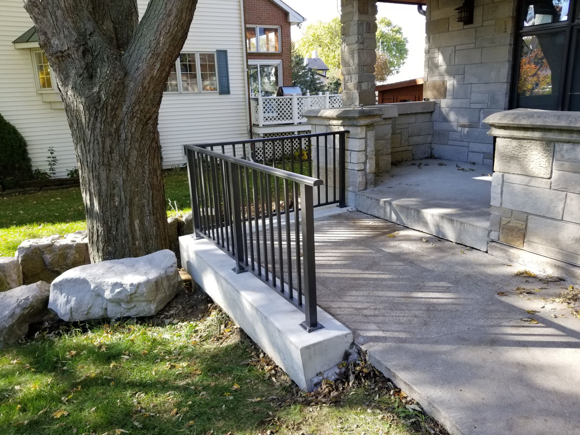 Aluminum Railing done on riverside Dr, 2 1/2" top Cover